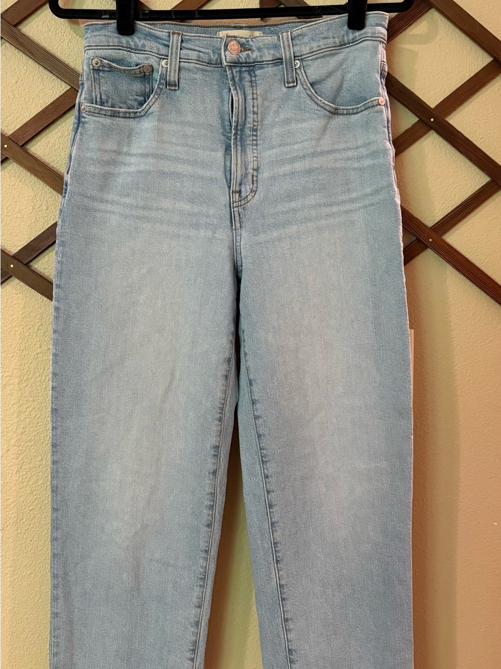 Madewell High-Rise Light Wash Straight Jeans